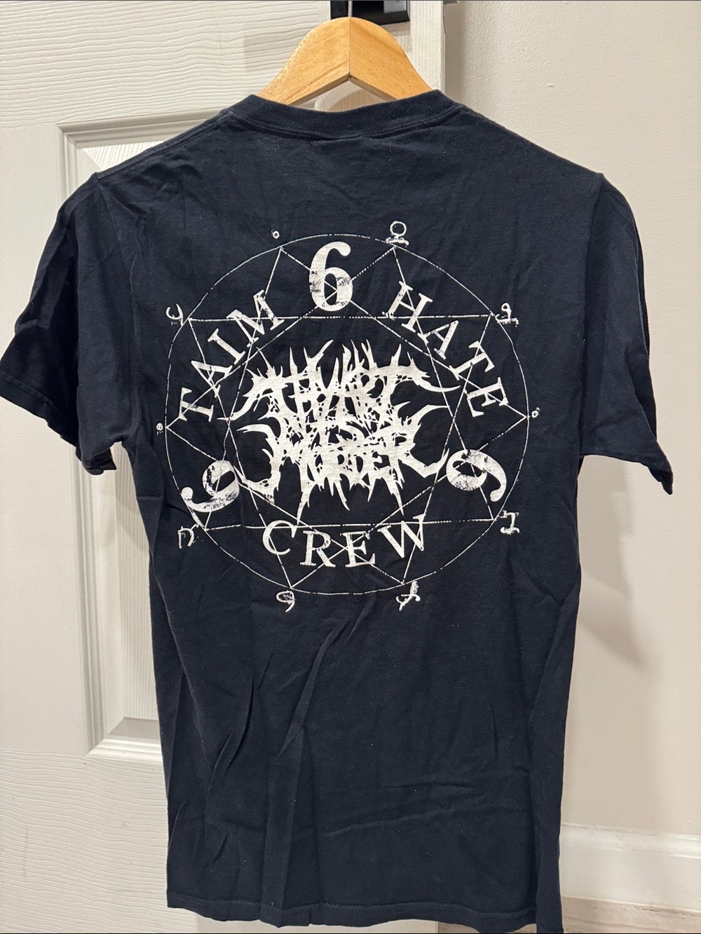 thy art is murder Black Graphic Crewneck Band T-Shirt - Back Print
